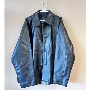 Vintage 90's Austin Clothing faux leather jacket size XXL